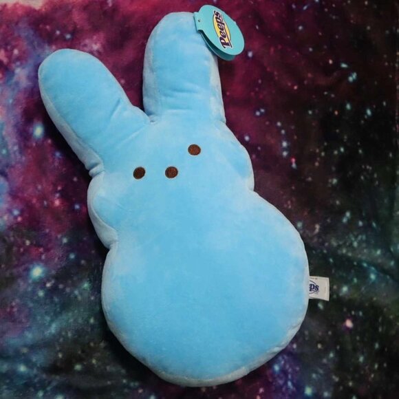 BLUE PEEPS PLUSH NWT Bunny Toy Kids Easter Spring Large Classic Pillow Dorm Soft - Picture 1 of 9